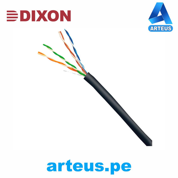 DIXON 3056, Cable de red utp categoría 5e 305m- negro- exterior - ARTEUS
