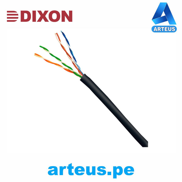 DIXON 7061, Cable de red utp categoría 5e 305m-negro- exterior 100% cobre - ARTEUS