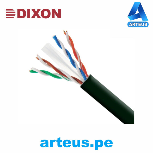 DIXON 9041, Cable de red utp categoría 6 305m- negro - exterior - cobre - ARTEUS