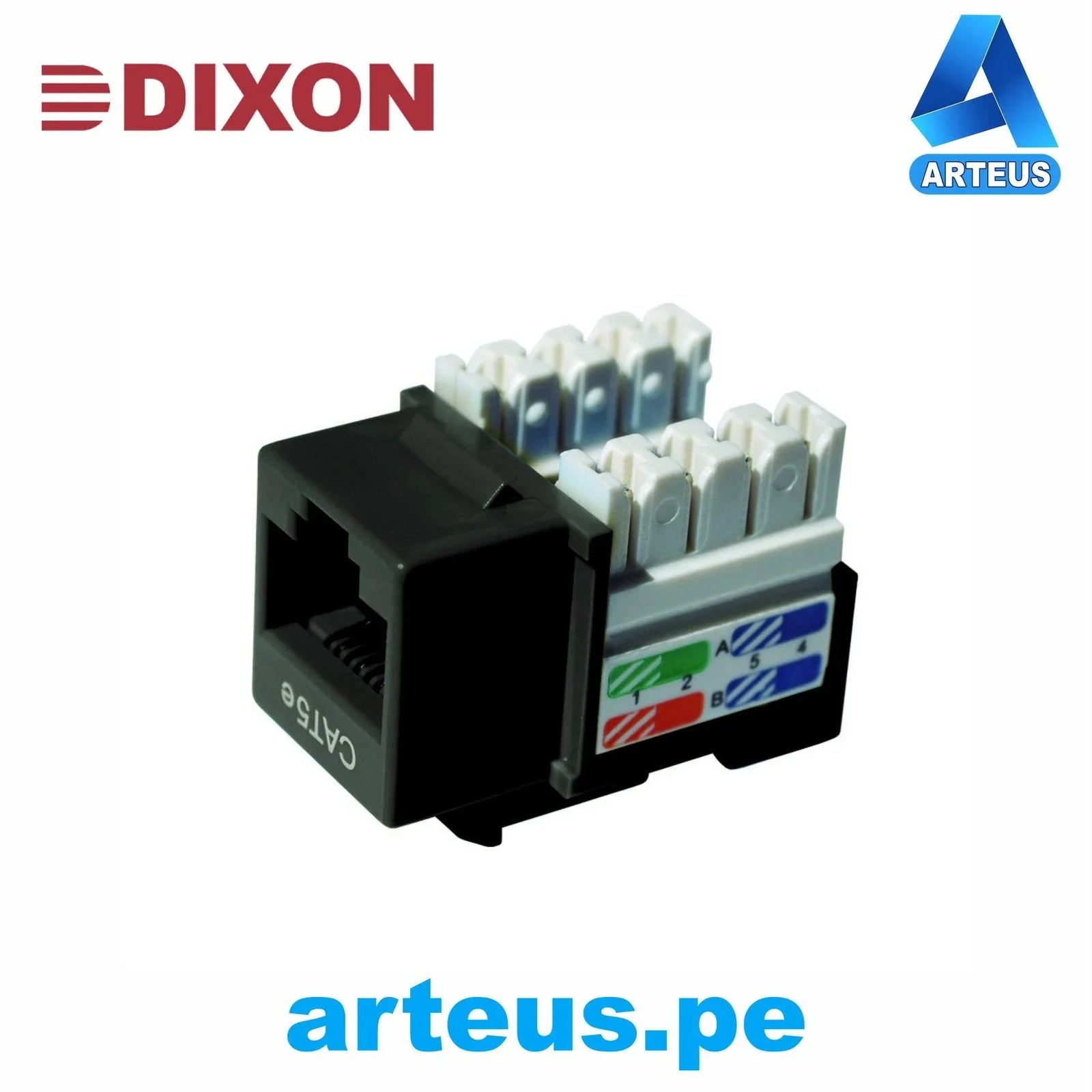 DIXON KJ8-CE-US/BKN Jack RJ45 Cat 5e negro de poncheo