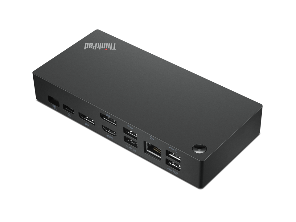 LENOVO ThinkPad 40AY0090US Base de Conexión Universal USB-C 3 Monitores 4K HDMI 2xDP