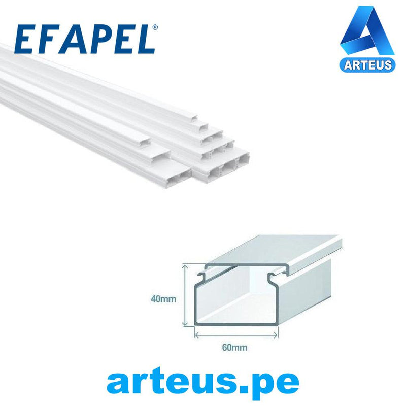 EFAPEL 10060 CBR - CANALETA 40x16 DE 2MTS C/DIVISIÓN - ARTEUS