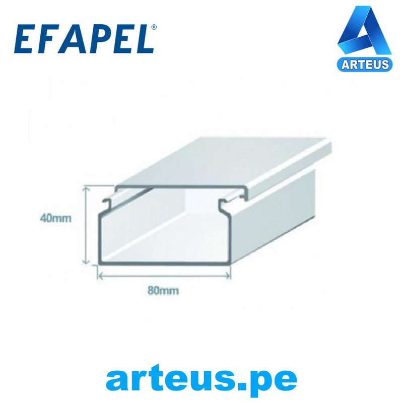 EFAPEL 13050 CBR - CANALETA 80X40 DE 2MTS BLANCA - ARTEUS