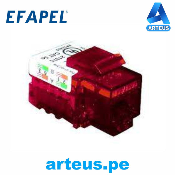 EFAPEL 21978 - JACK RJ-45 CAT6 COLOR ROJO SE UTILIZA CON MÓDULOS 45978 SBR / 45971 SBR - ARTEUS