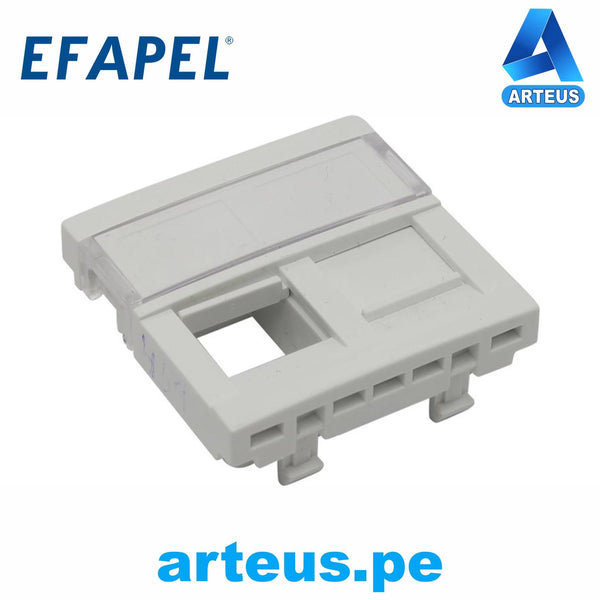 EFAPEL 45971 SBR - MÓDULO DOBLE P/CONECTORES RJ-45 COLOR BLANCO SIN JACK CLIPAJE DIRECTO O CON POSICIONADOR 11990 A - ARTEUS