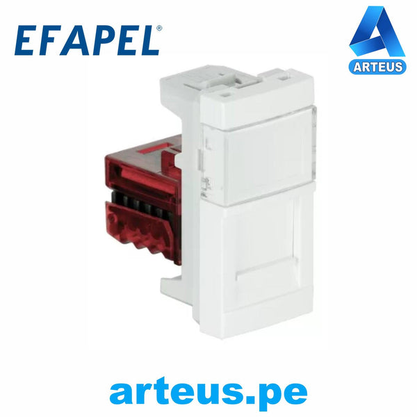 EFAPEL 45978 SBR - MÓDULO SIMPLE P/CONECTOR RJ-45 COLOR BLANCO SIN JACK CLIPAJE DIRECTO O CON POSICIONADOR 11990 A - ARTEUS