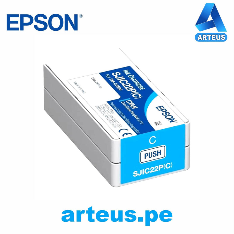 EPSON C33S020581 - Cartucho de Tinta color Cian para impresoras Epson TM-C3500. - ARTEUS