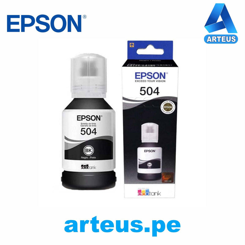 EPSON T504120-AL - Botella de tinta color negro contenido 127ml para impresoras EPSON L4160. - ARTEUS