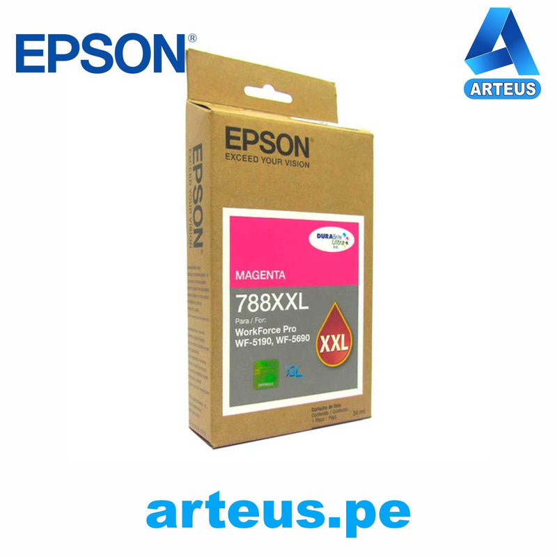 EPSON T788XXL320-AL - Cartucho de Tinta Epson T788XXL, DuraBrite Pro Magenta para WorkForce Pro WF-5690-5190. - ARTEUS