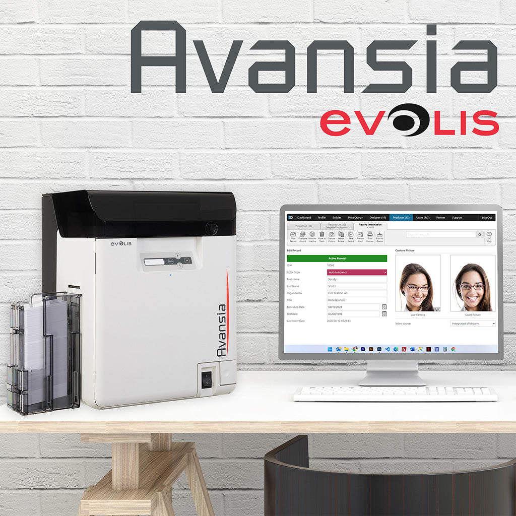 EVOLIS AV1H0000BD AVANSIA Impresora de Tarjetas por Retransferencia.