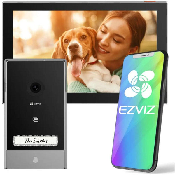 EZVIZ HP7, Timbre Video Portero WIFI, Intercomunicador con Monitor Touch 7". Doble banda, cámara de 3MP 2K. CS-HP7 (3MP) - ARTEUS