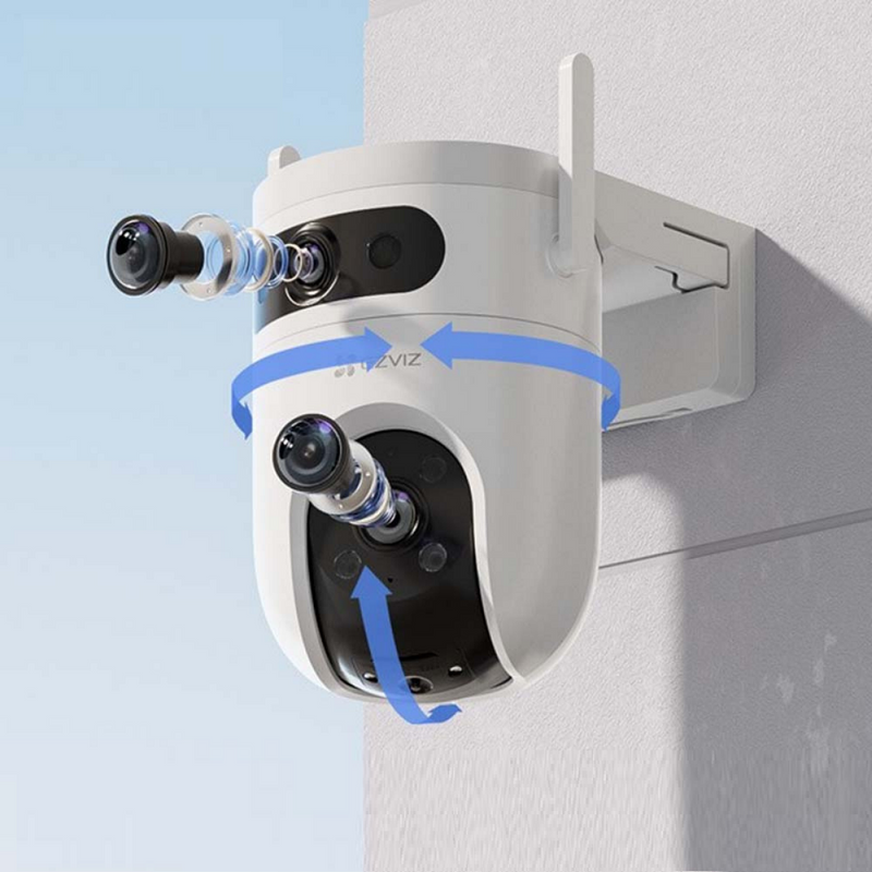 EZVIZ H9C DUAL 2K Cámara de seguridad WIFI doble lente 3MP+3MP, 360º, detecta humano y vehículo Alexa