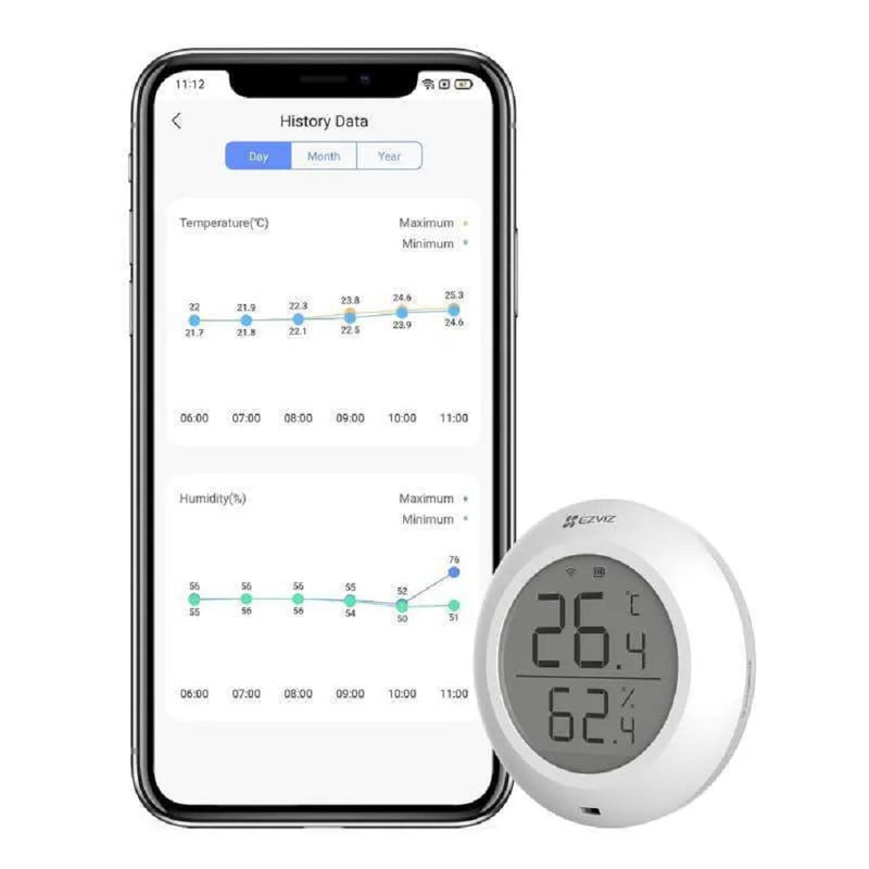 EZVIZ T51C, Sensor de Temperatura y Humedad Inteligente WIFI