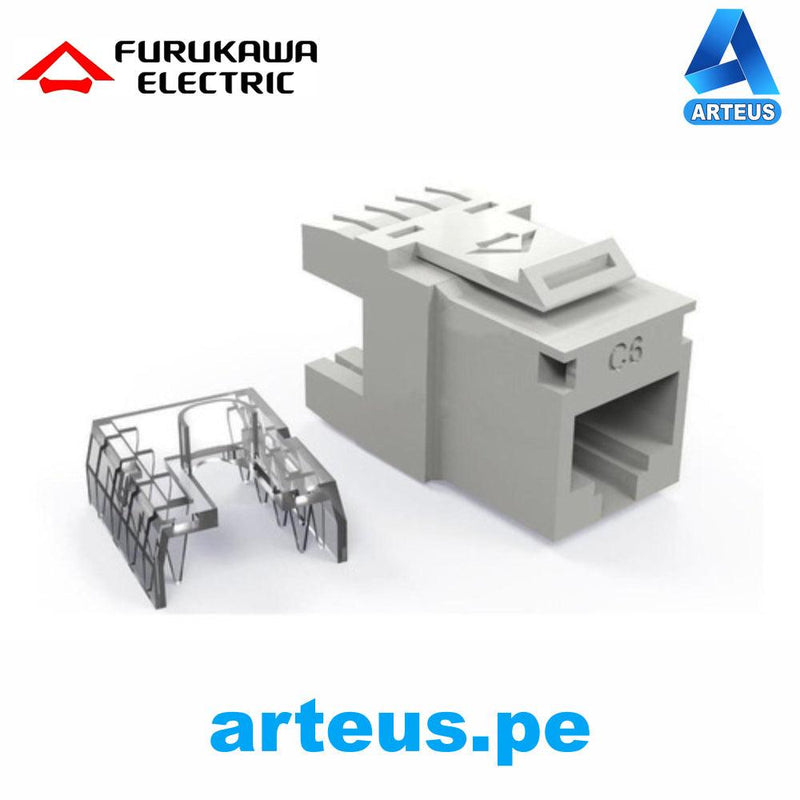 FURUKAWA 35030621, Conector hembra gigalan cat 6 t568 a-b 90-180 blanco - ARTEUS