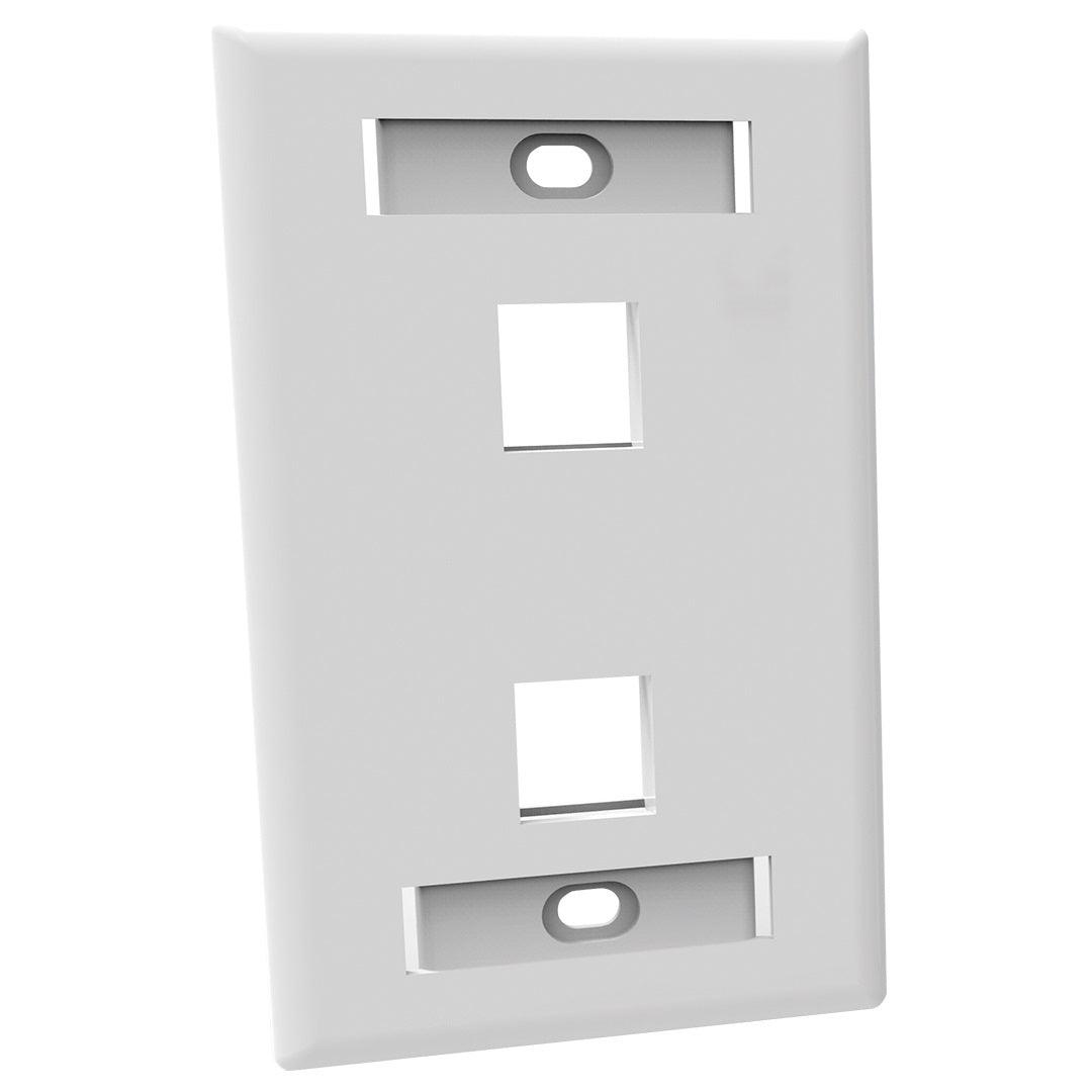 FURUKAWA 35050053, Faceplate plano 2 puertos 4x2 blanco, para jack cat6/cat6a - ARTEUS