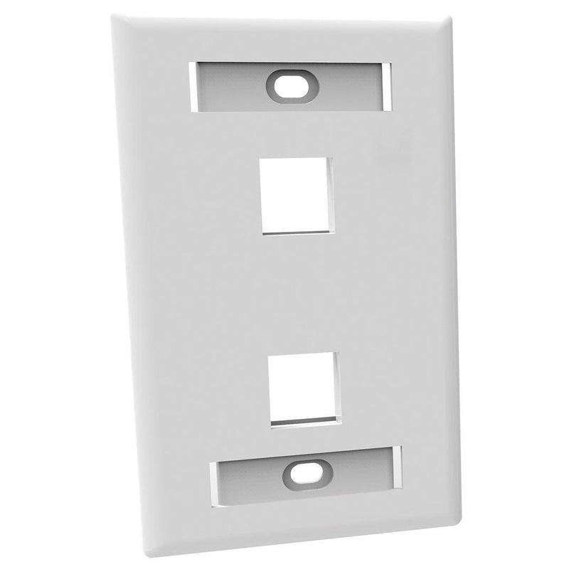 FURUKAWA 35050053, Faceplate plano 2 puertos 4x2 blanco, para jack cat6/cat6a - ARTEUS