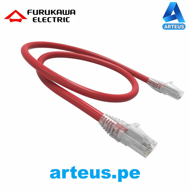 FURUKAWA 35123340, Patch Cord U-UTP Gigalan Cat.6 - 3m Rojo LSZH-3 - ARTEUS