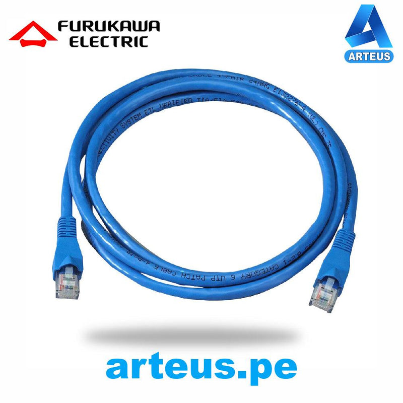 FURUKAWA 35123637, Patch cord u-utp gigalan cat.6 - 3m azul lszh-3 - ARTEUS