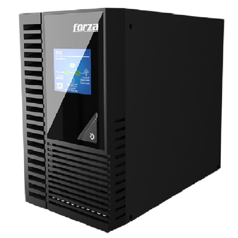 FORZA FDC-1002T, UPS ON LINE LCD 800w 1000va 3-NEMA 40-70HZ USB/SNMP/RS-232 64" Autonomía