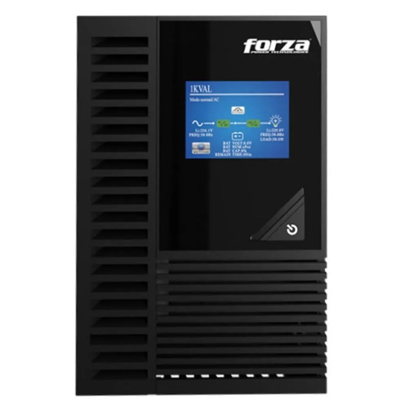 FORZA FDC-1002T, UPS ON LINE LCD 800w 1000va 3-NEMA 40-70HZ USB/SNMP/RS-232 64" Autonomía