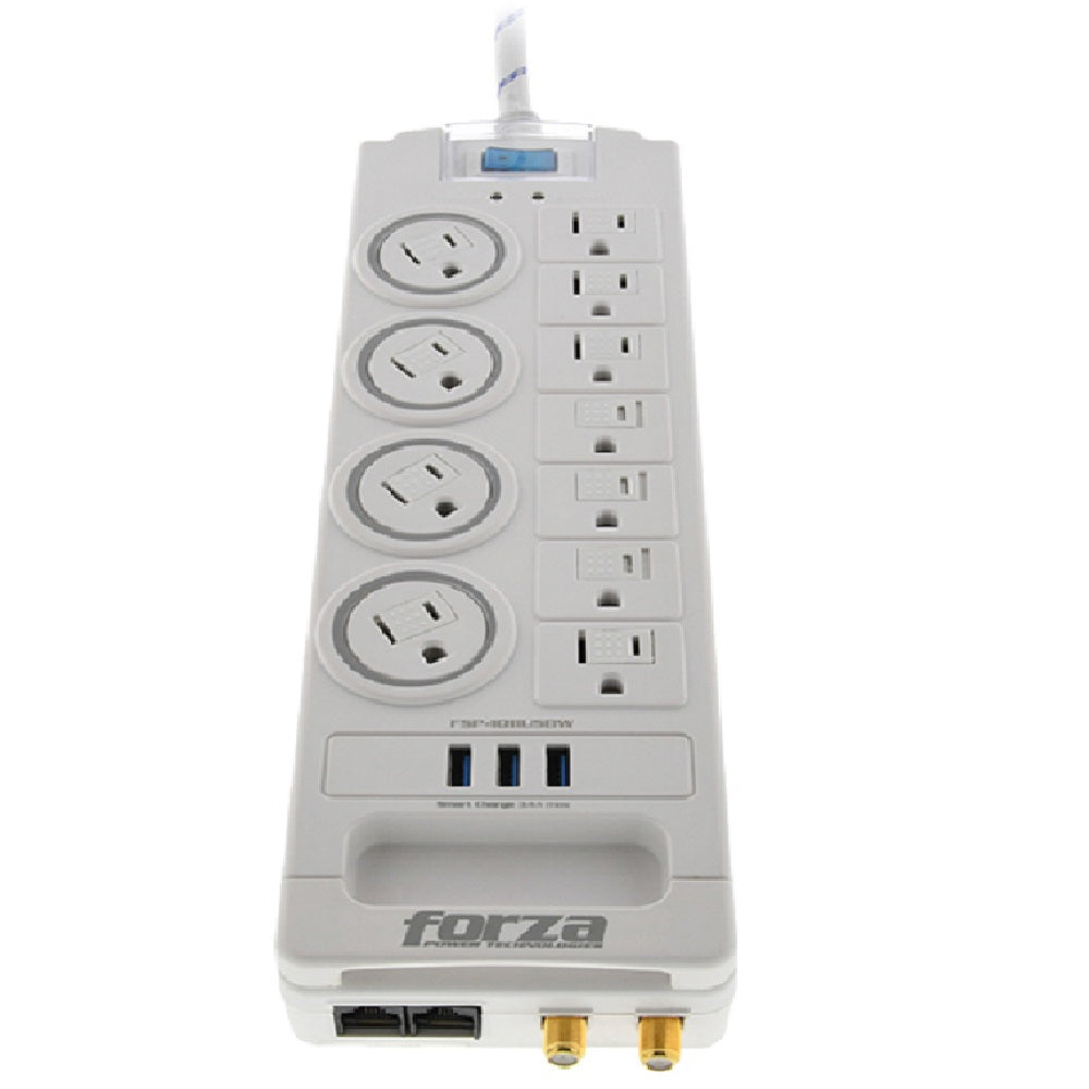 FORZA FSP-1011USBW Protector de Voltaje 1800J 1750W 11 tomas