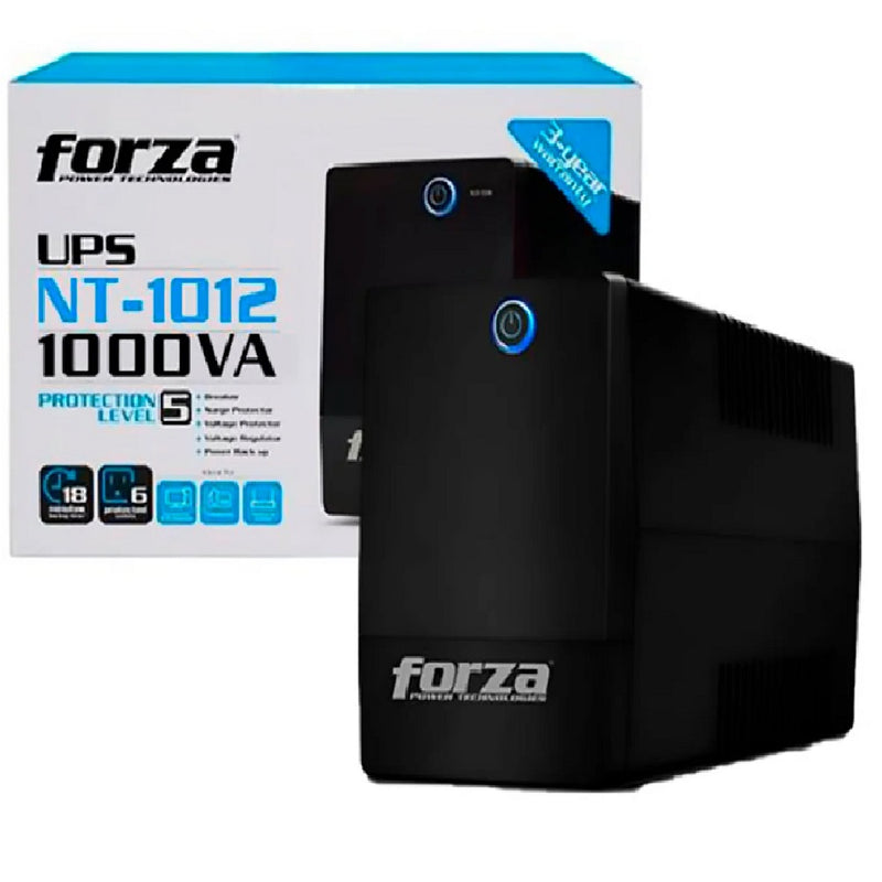 FORZA NT-1012U, UPS Interactiva 500W 1000VA 6 tomas Autonomía 32"