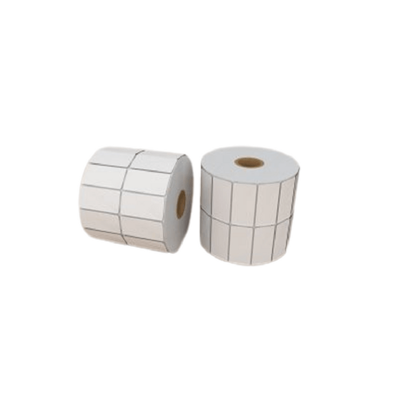CBX CT00200-100-21, Etiquetas Autoadhesivas 2" x 1" x 2 columnas. Core 1". Rollo x 3,000 etiquetas