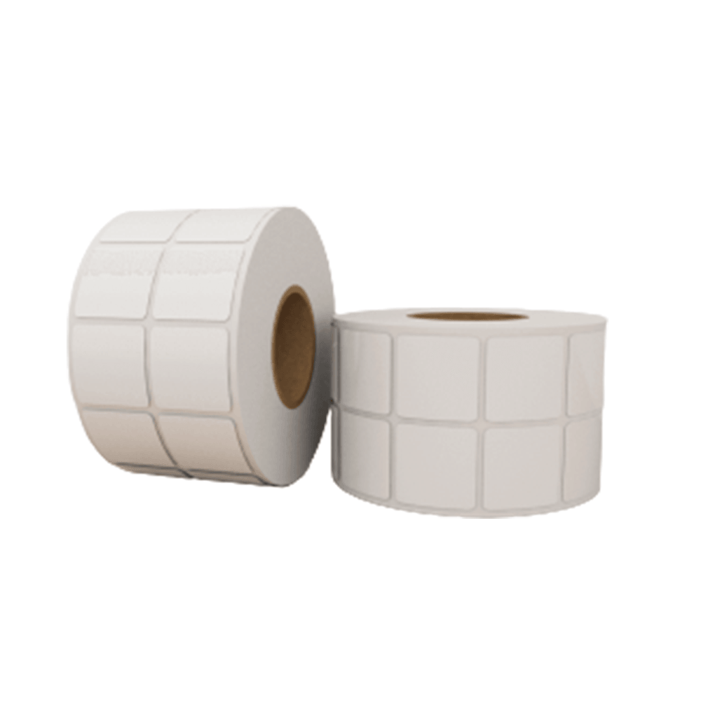 CBX CT00200-100-23 Etiquetas Autoadhesivas 2" x 1" x 2 Columnas Core 3" Rollo x 10,000 Etiquetas