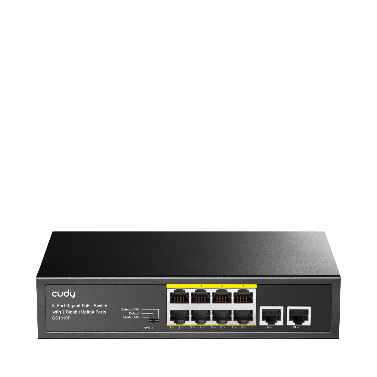 CUDY GS1010P Switch 8 puertos Gigabit POE+ con  2 Puertos Uplink Gigabit