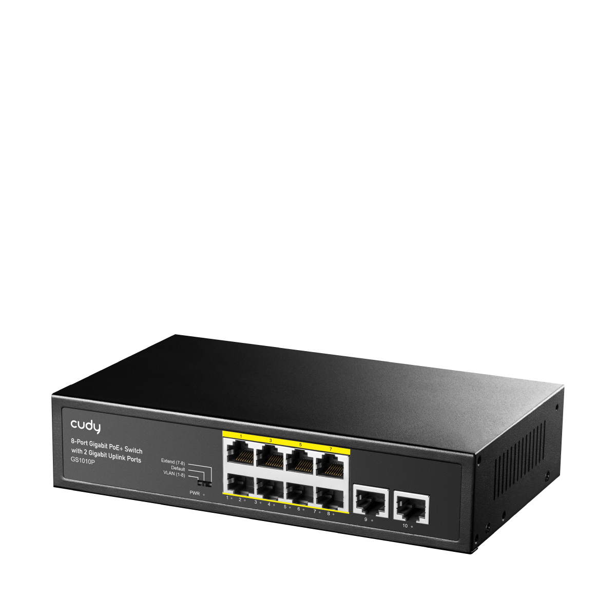 CUDY GS1010P Switch 8 puertos Gigabit POE+ con  2 Puertos Uplink Gigabit