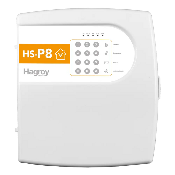 HAGROY KIT-HSP8-CAB, Kit Cableado: P8, Batería 4amp, Sirena 30w, Pir y Contacto Magnético