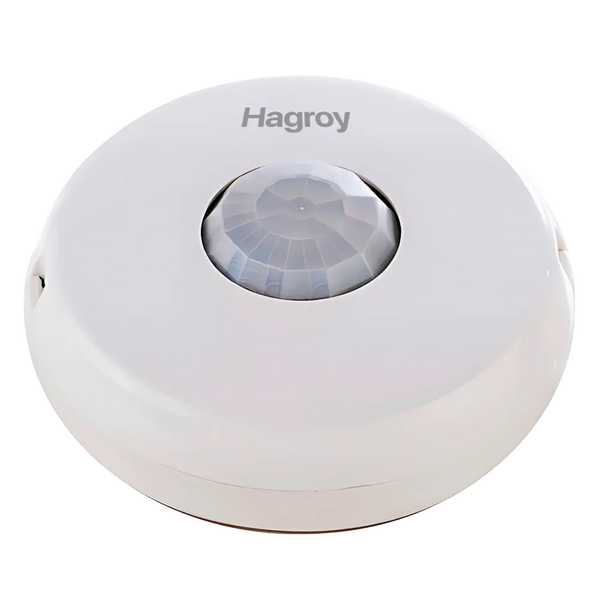 HAGROY HG-ESP19B, Sensor de Iluminación y Presencia Ahorrador de energía para Techo 360º