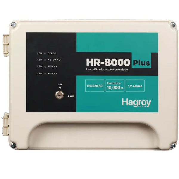 HAGROY HG-HR8000PLUS-220, Energizador Industrial Smart 1.2Jouls hasta 10,000m Reconoce falsas alarmas