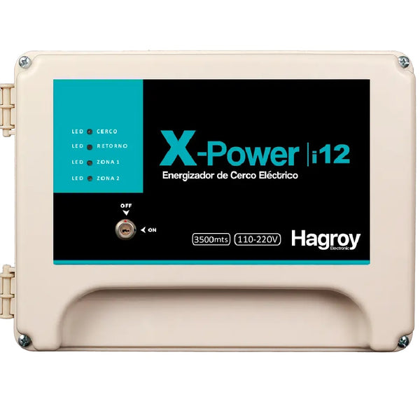 HAGROY KIT-XPOWERI12, Kit de Cerco: Xpower i12, batería 4amp, Sirena 30w y Letrero