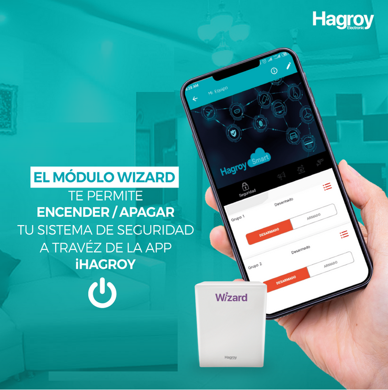 HAGROY HG-WIZARD-RF, Módulo WIFI RF Monitoreo Remoto desde APP Hagroy