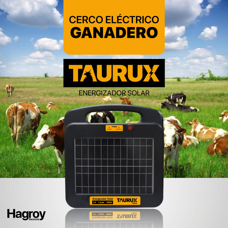 HAGROY HG-TAURUXSOLAR-20K Electrificador Solar Ganadero hasta 20km