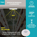 HAGROY HG-ESP19B Luminária de teto com sensor de presença e economia de energia 360º
