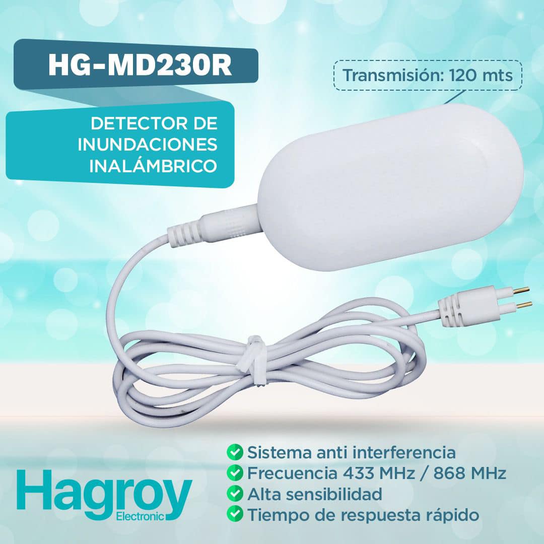 HAGROY HG-MD230R Detector de Inundación Inalámbrico
