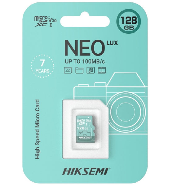 HIKVISION HS-TF-D3/128G, NEO LUX Memoria MicroSD 128GB Exclusivo para Videovigilancia 24x7