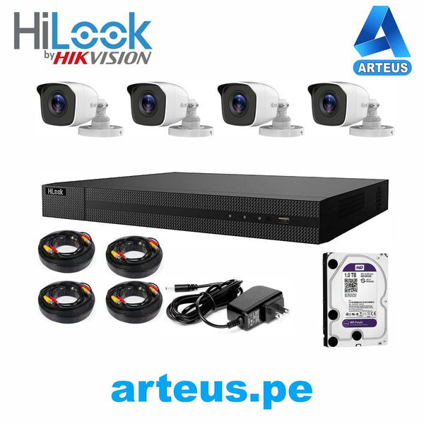 HILOOK HIKIT/204G/4XB120PC - KIT ANALÓGICO 2MP H.265 - ARTEUS