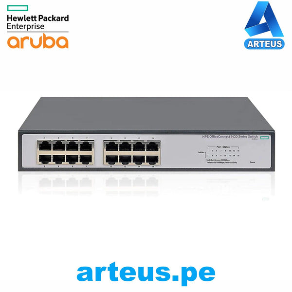 HPE ARUBA JH016A#ABA - Switch HP 1420-16G, 16 puertos RJ-45 LAN GbE. - ARTEUS