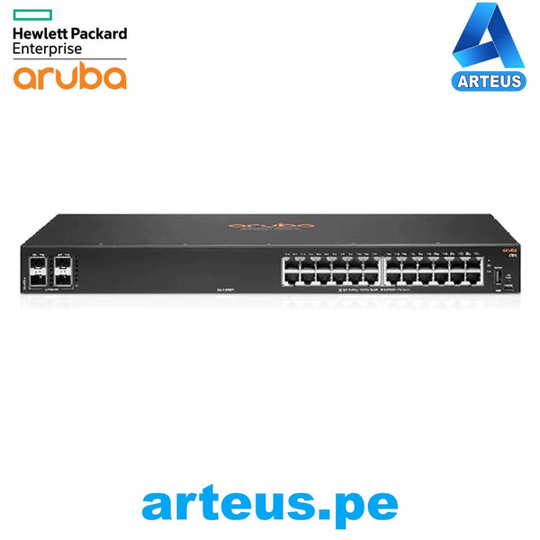 HPE ARUBA JL678A - Switch Aruba 6100 24G 4SFP+ / 24 x Puertos 10/100/1000BASE-T / 4 x puertos 1G/10G SFP - ARTEUS