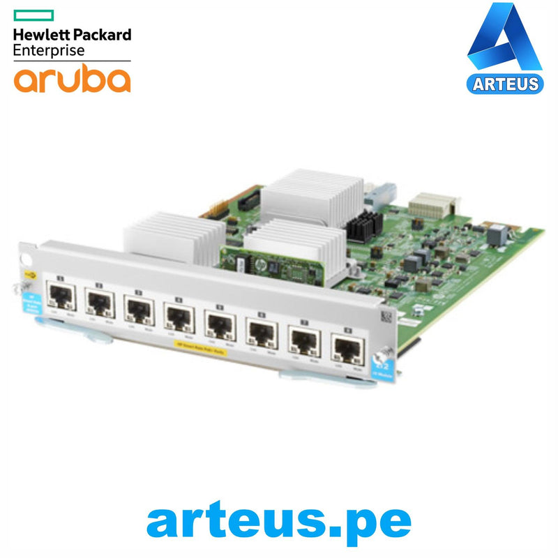 HPE J9995A - MÓDULO DIFERENCIADOR HPE ARUBA J9995A 1/2,5/5/10GBASE-T POE+ DE 8 PUERTOS / MACSEC V3 ZL2 - ARTEUS