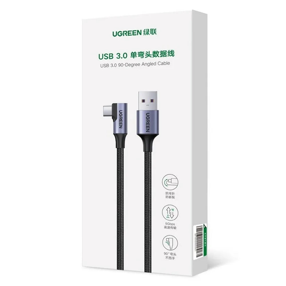 UGREEN US385 20299 Cable USB a USB C Carga Rapida Angulo 90°