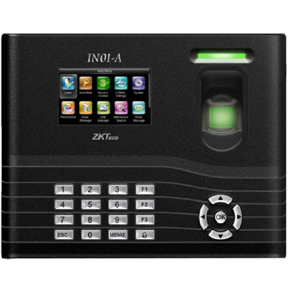 ZKTECO IN01A/ID, Control Asistencia y Acceso Biométrico: Huella+Tarjeta+Código Inc Batería RJ45