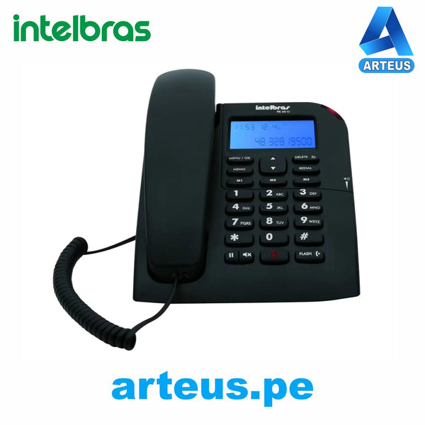 INTELBRAS 4000074 - TC60 ID NEGRO-B - TELÉFONO ALÁMBRICO CID FSK / DTMF - ARTEUS