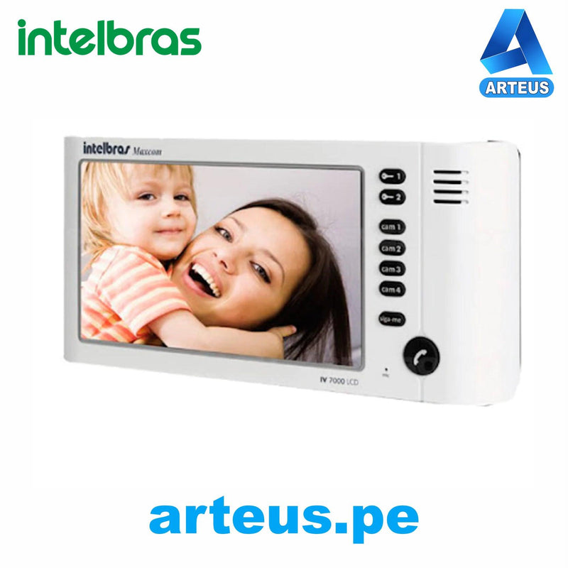 INTELBRAS 4520801 - IV 7000 HF MONITOR INTERNO / MANOS LIBRES / 4 CANALES DE VIDEO/ BLANCO - ARTEUS