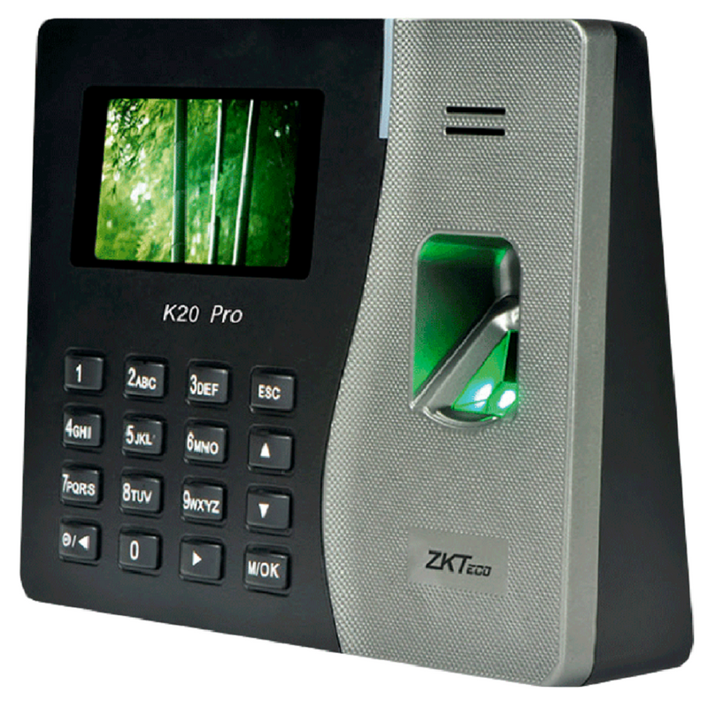 ZKTECO K20 PRO, Control de Asistencia y Acceso Biométrico: Huella+Tarjeta+Código Inc Batería RJ45