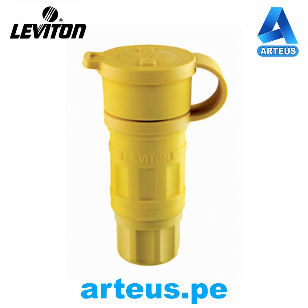 LEVITON 15W48 - Conector 20 A, 250 V NEMA 6-20R 2P 3W conector Hoja recta grado industrial Conexión a tierra Wetguard - AMARILLO - ARTEUS