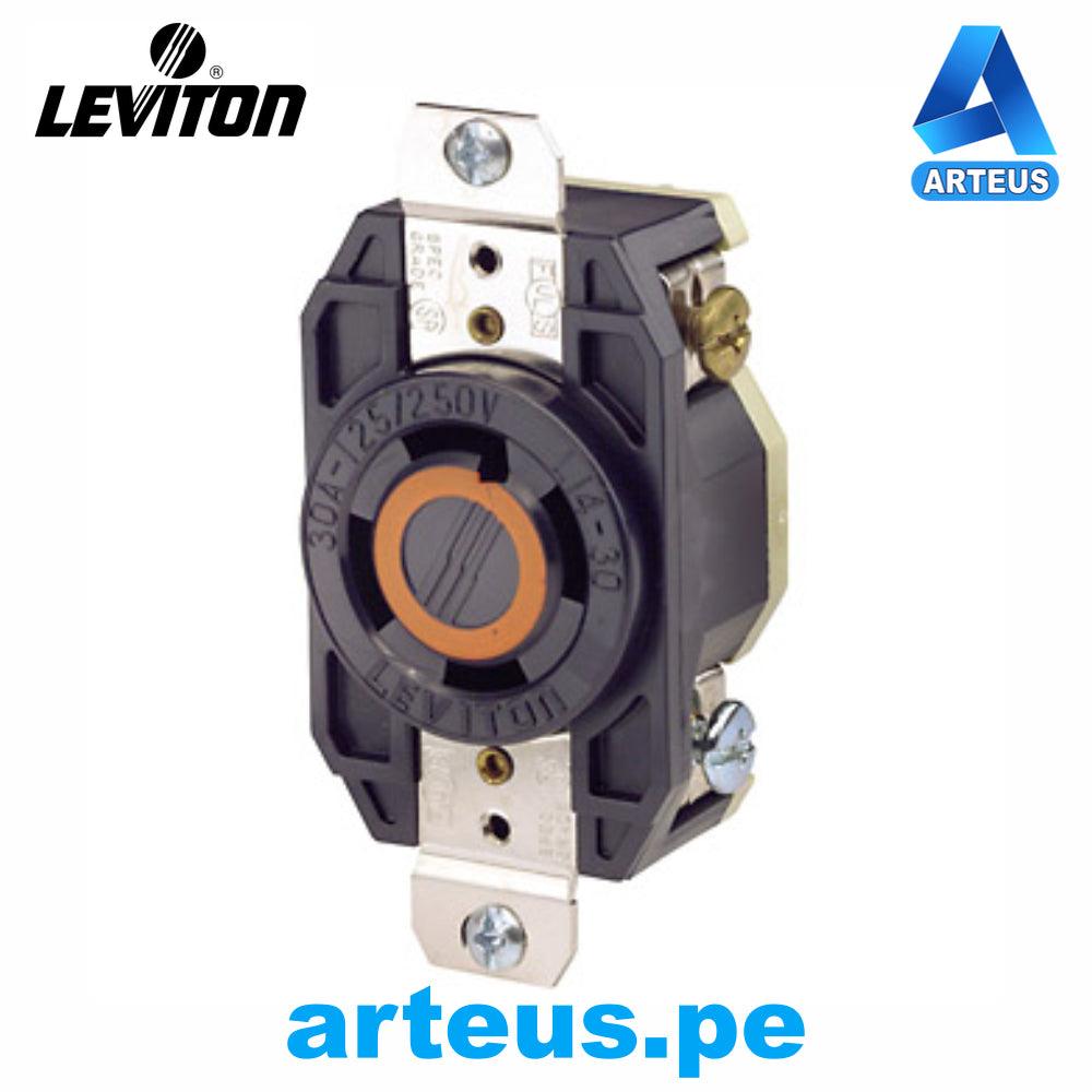LEVITON 2710-000 - TOMA EMPOTRABLE NEMA L14-30R 3P 4W INDUSTRIAL N/B NYL 30A - 125/250V - ARTEUS